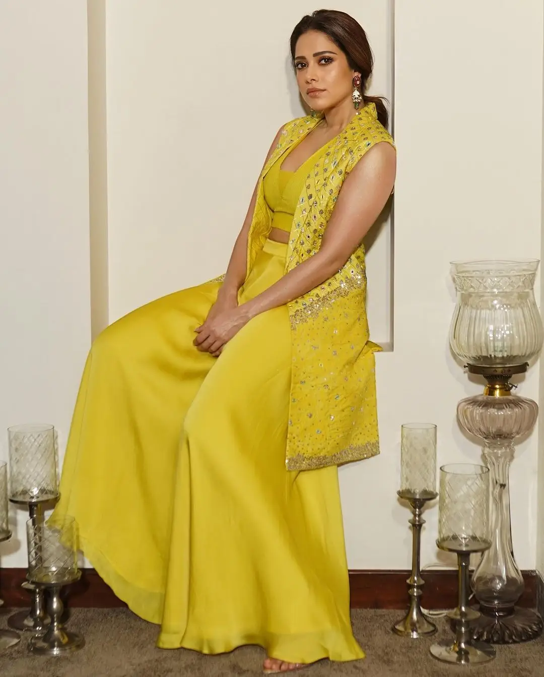 Nushrratt Bharuccha Stills In Yellow Lehenga Choli